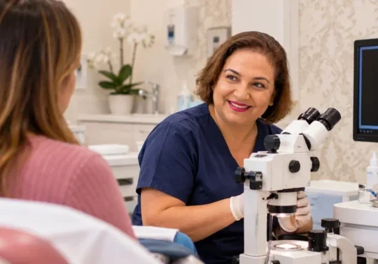 Colposcopy Consultation in a Modern Clinic